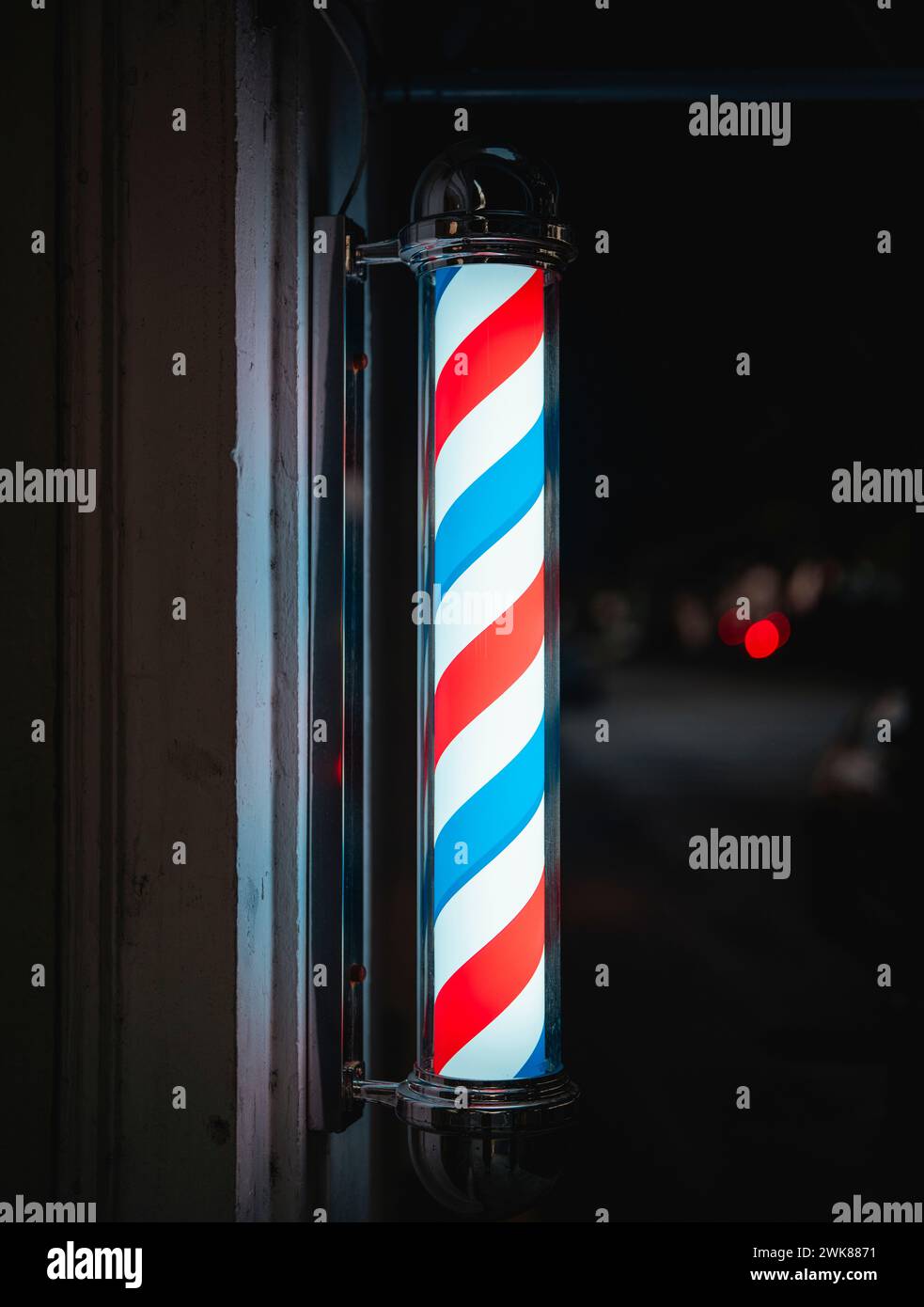 cartello del barbiere di miami street Foto Stock