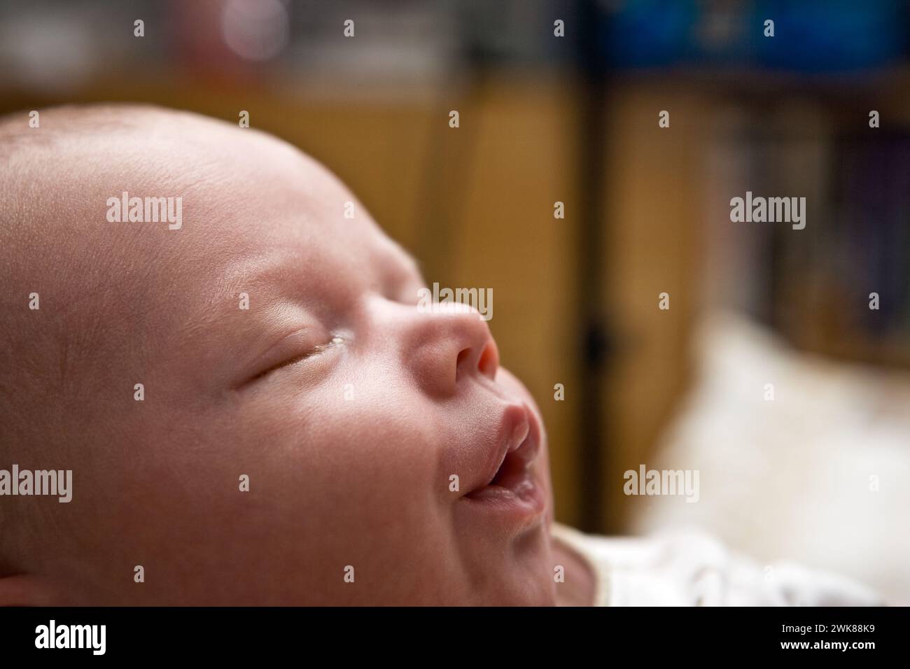 Primo piano di un neonato Foto Stock