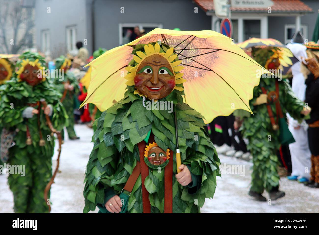 Grande processione di Carnevale Svevo-Alemanno Foto Stock