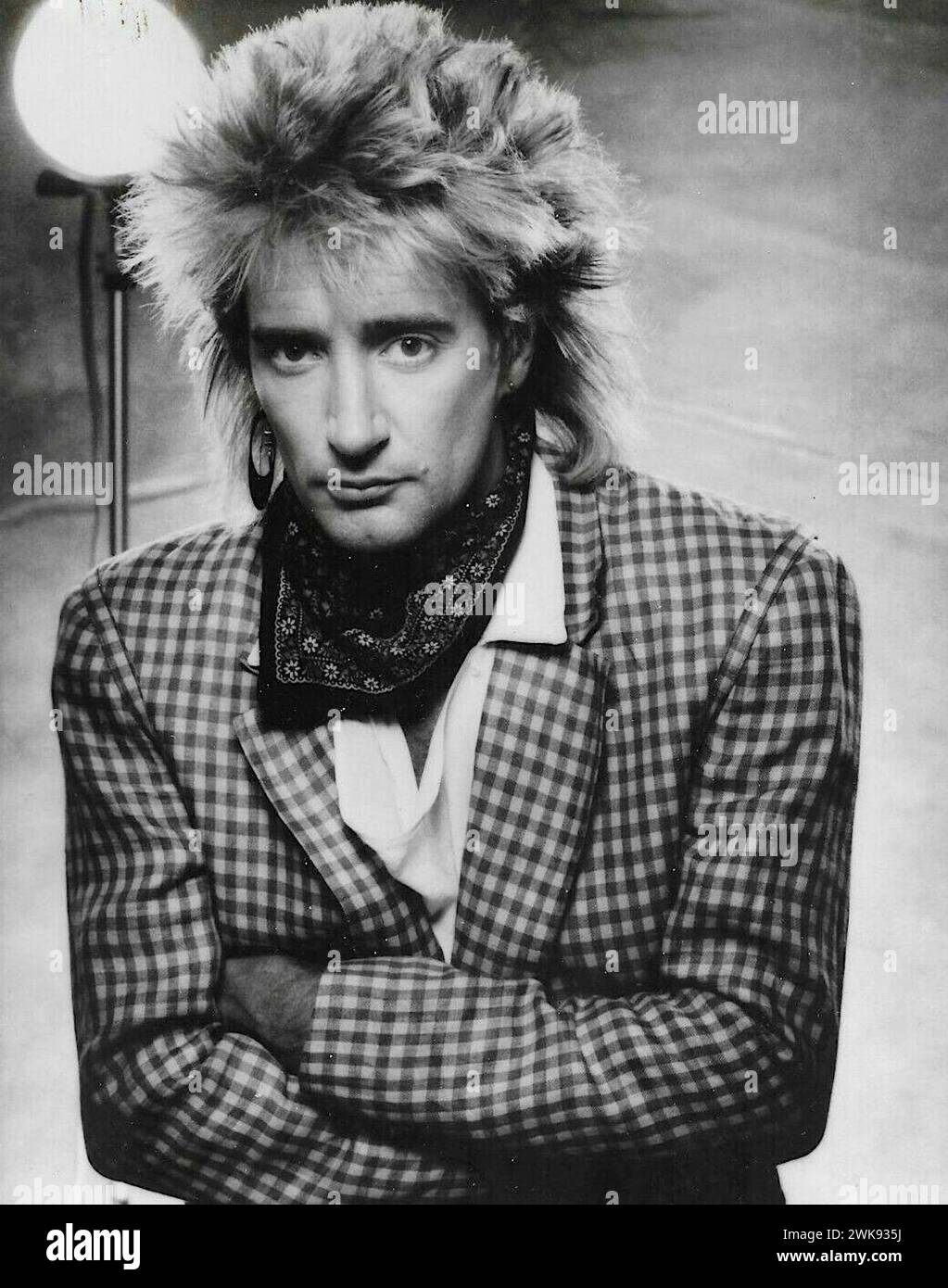 Rod Stewart - 1984 - fotografia pubblicitaria Warner Foto Stock