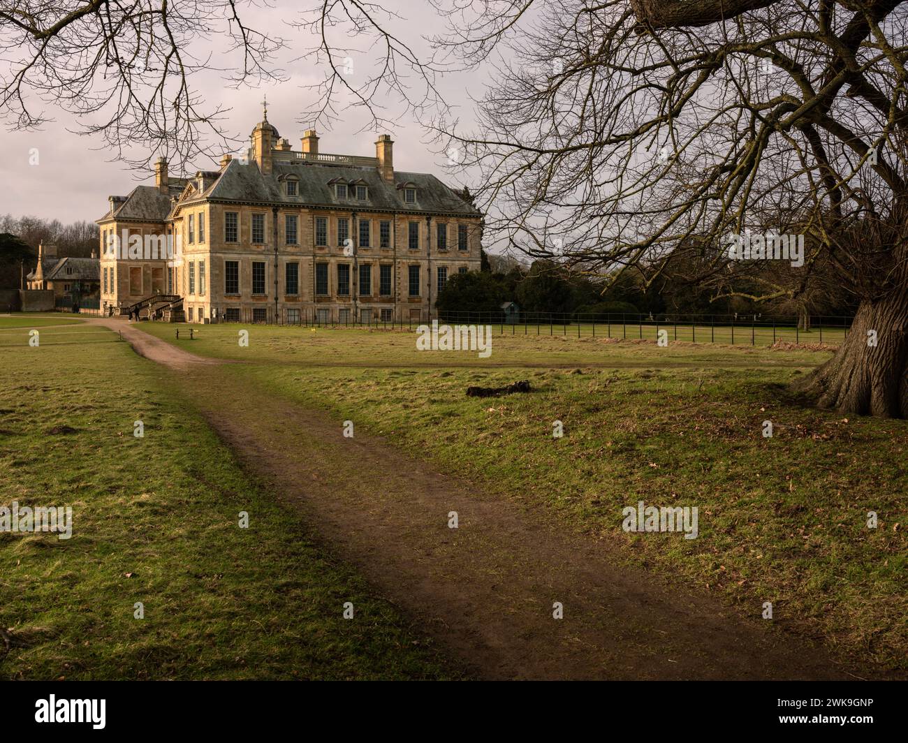 Belton House, lincolnshire - 24 gennaio 2024: Belton House cammina in inverno in Inghilterra Foto Stock