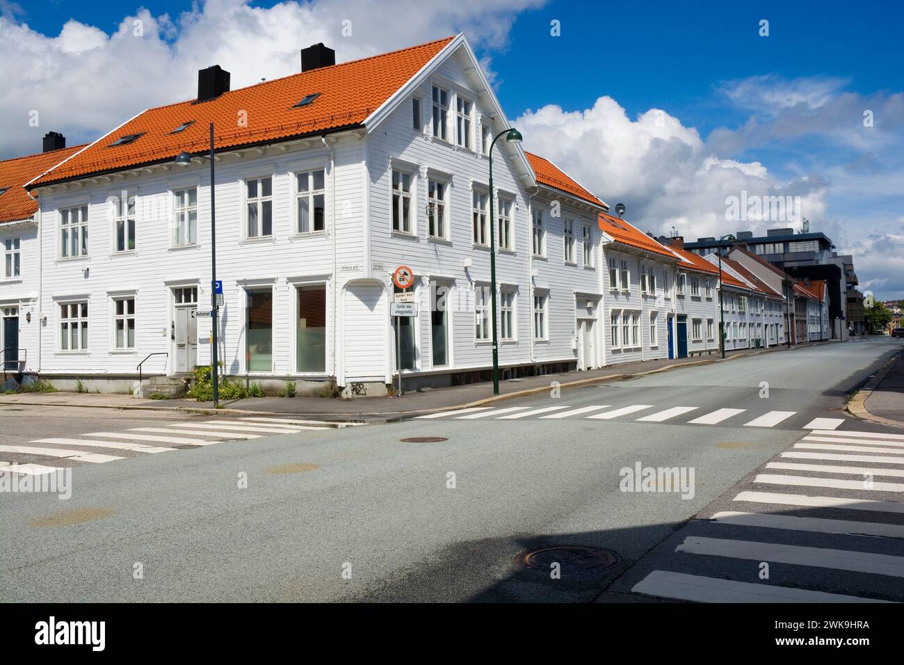 Posebyen - il più antico distretto di Kristiansand, Norvegia Foto Stock