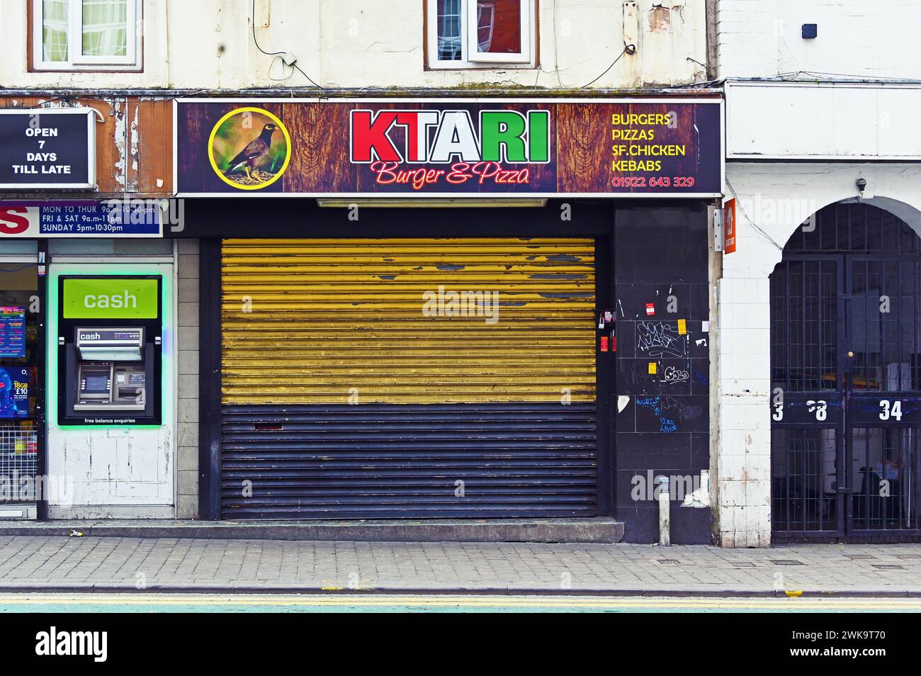 KTARI Burger & Pizza. Bridge Street, Walsall, West Midlands, Inghilterra, Regno Unito, Europa. Foto Stock