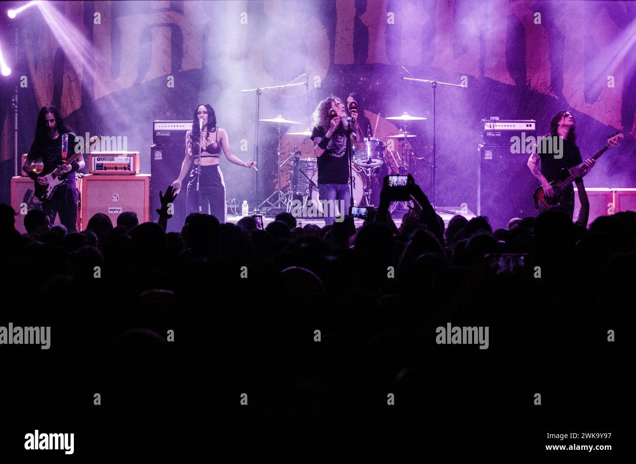 Nightstalker si esibisce al Gagarin 205 Live Music Space, Atene / Grecia, febbraio 2024 Foto Stock