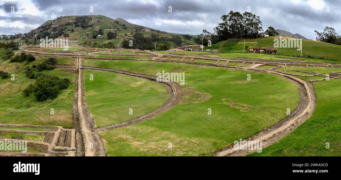 Rovine Inca e sito archeologico Ingapirca in Ecuador Foto Stock