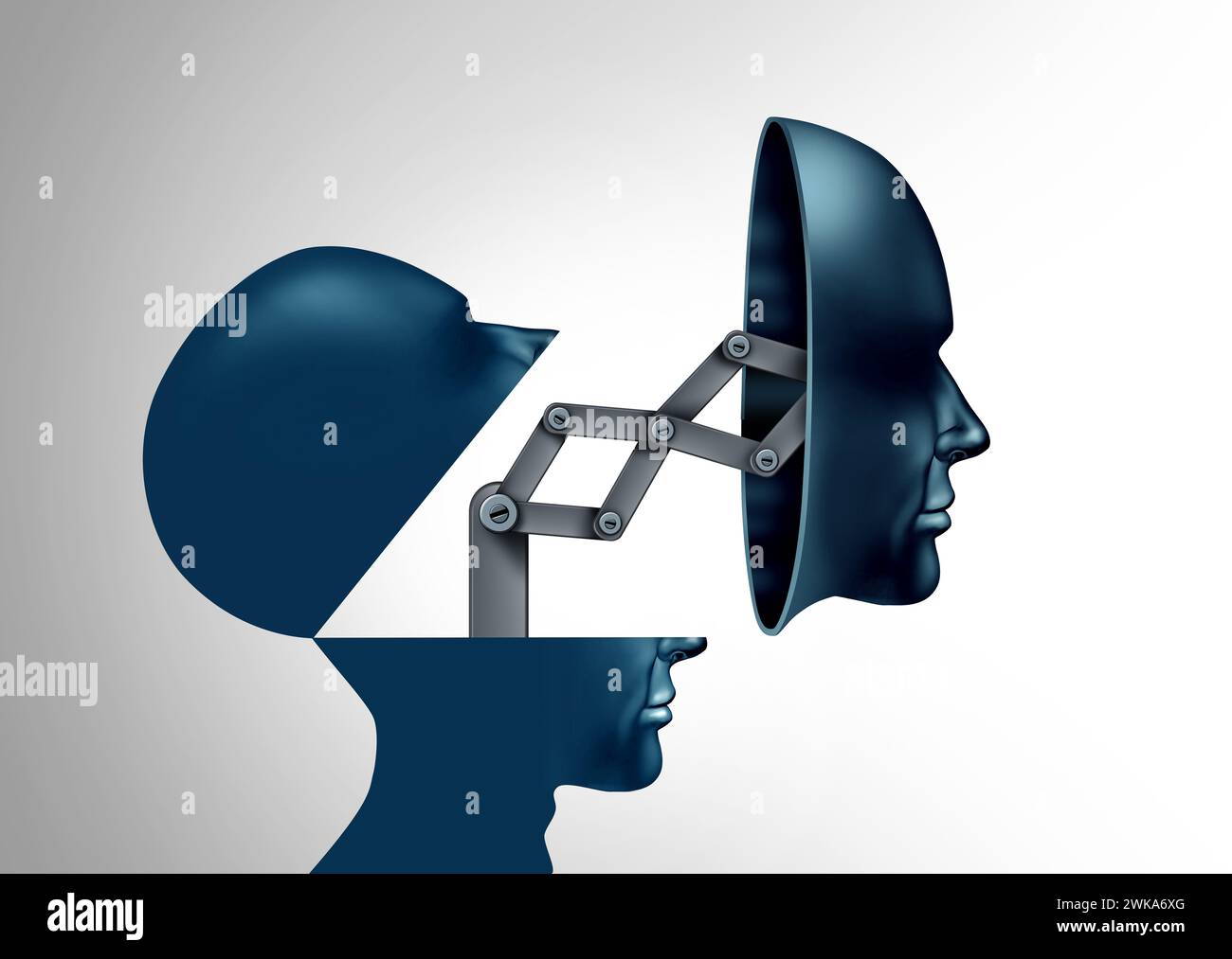 Falsi profondi e falsi somiglianze come falsi deepfalsi o falsi di deep learning come mezzi sintetici con riproduzione dell'aspetto facciale Foto Stock