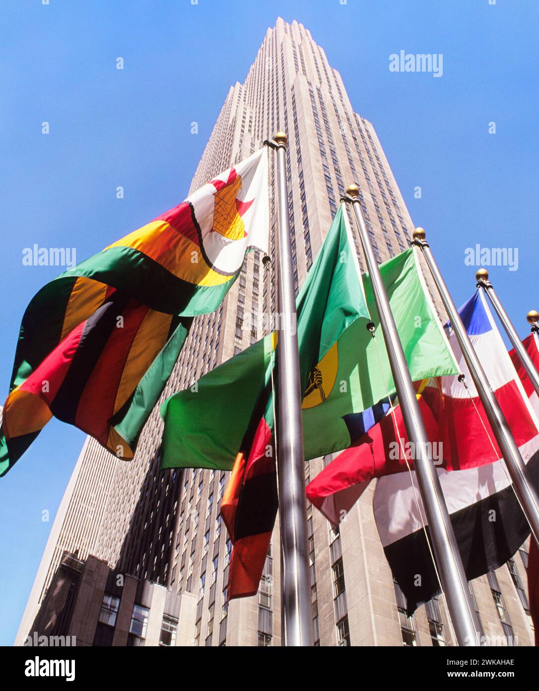 30 Rockefeller Center, 30 Rock, GE Building, Comcast Building, grattacielo New York, Midtown Manhattan, Stati Uniti. Architettura Art Deco. Ex edificio RCA Foto Stock