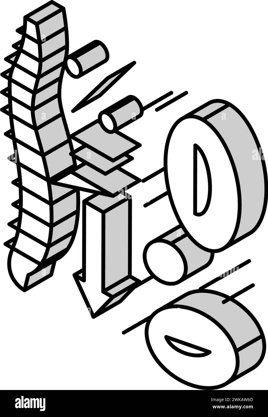 illustrazione vettoriale dell'icona isometrica della malattia da anemia aplastica Illustrazione Vettoriale