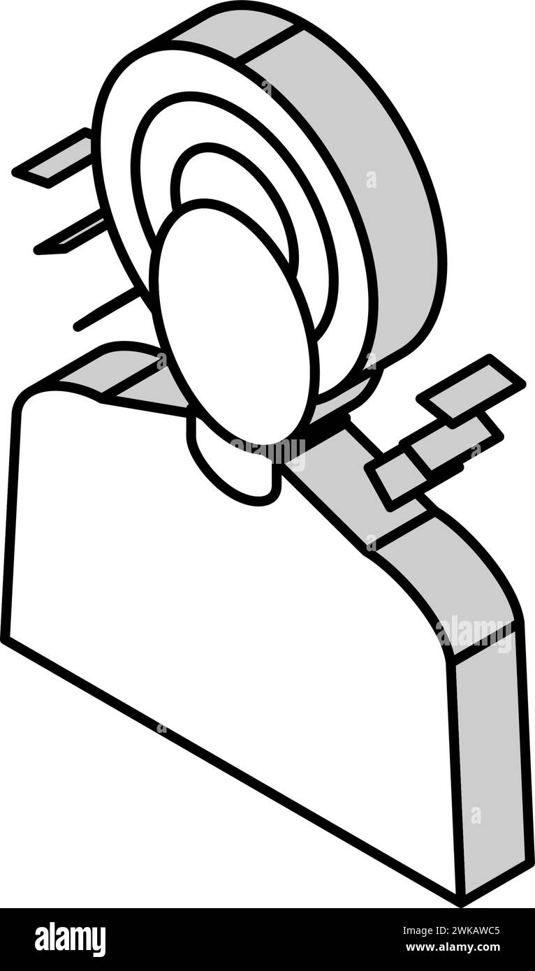 illustrazione vettoriale di icone isometriche, mal di testa Illustrazione Vettoriale