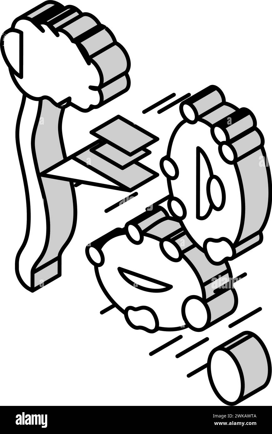 illustrazione vettoriale dell'icona isometrica dell'anemia sideroblastica malata Illustrazione Vettoriale