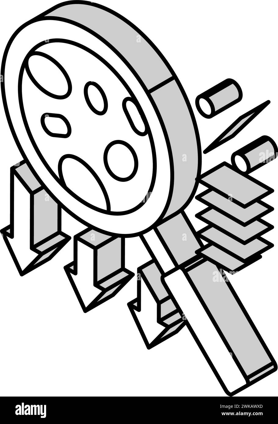 anemia dissieritropoietica congenita immagine vettoriale icona isometrica Illustrazione Vettoriale