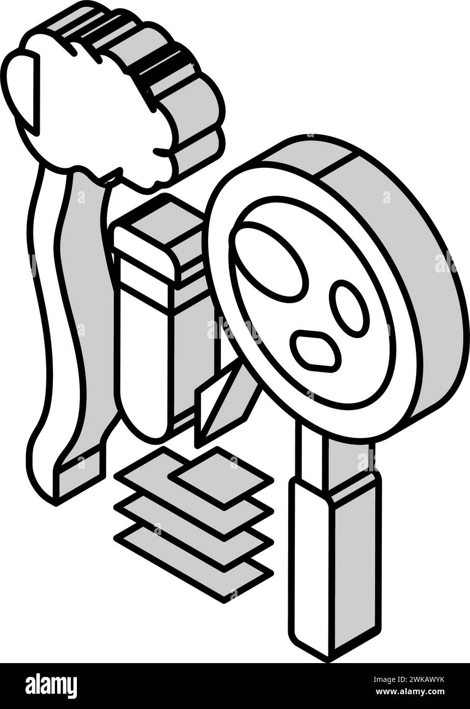 illustrazione vettoriale icona isometrica problema di salute anemia diamond-blackfan Illustrazione Vettoriale