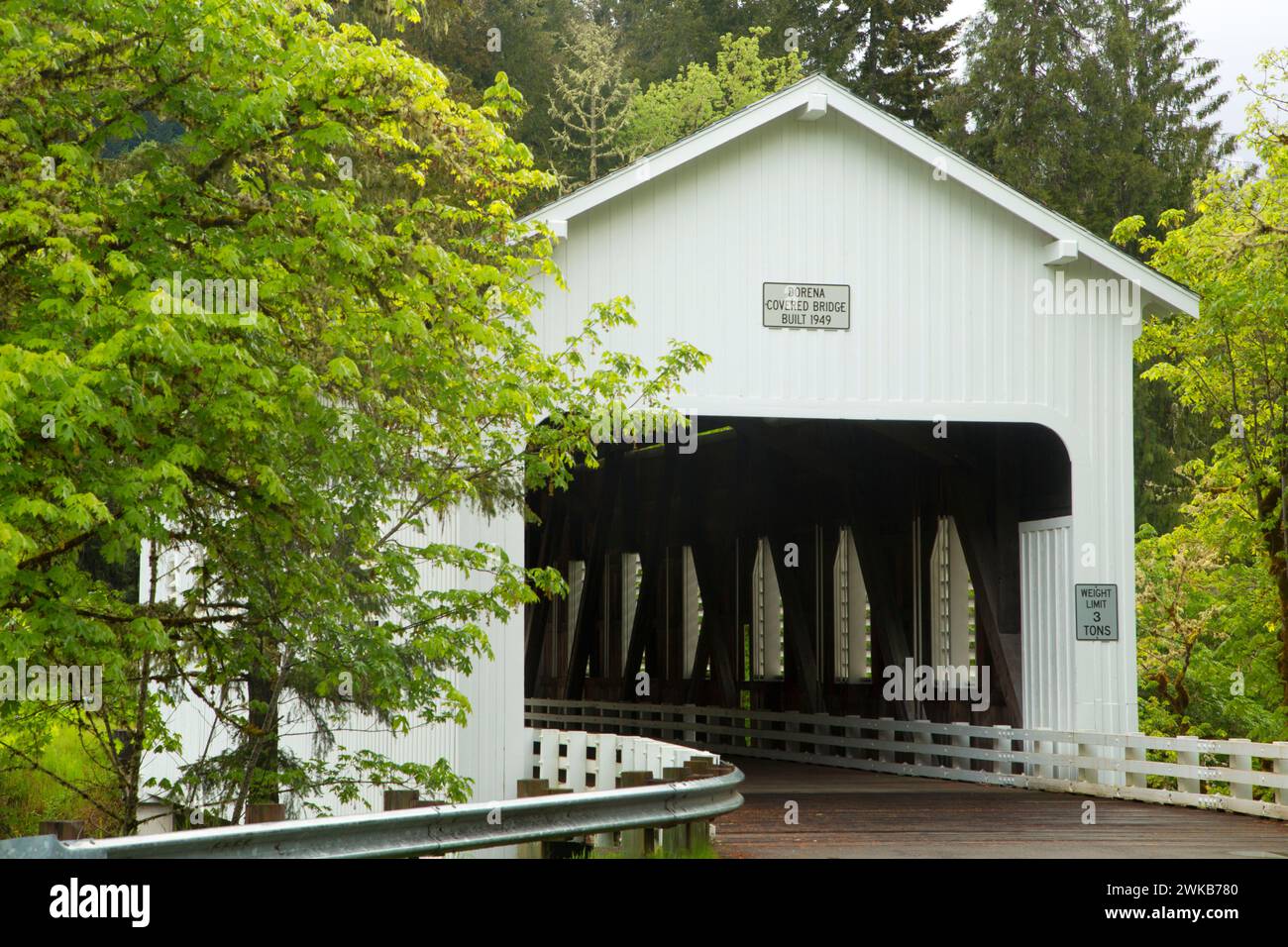 Dorena ponte coperto, Lane County, Oregon Foto Stock