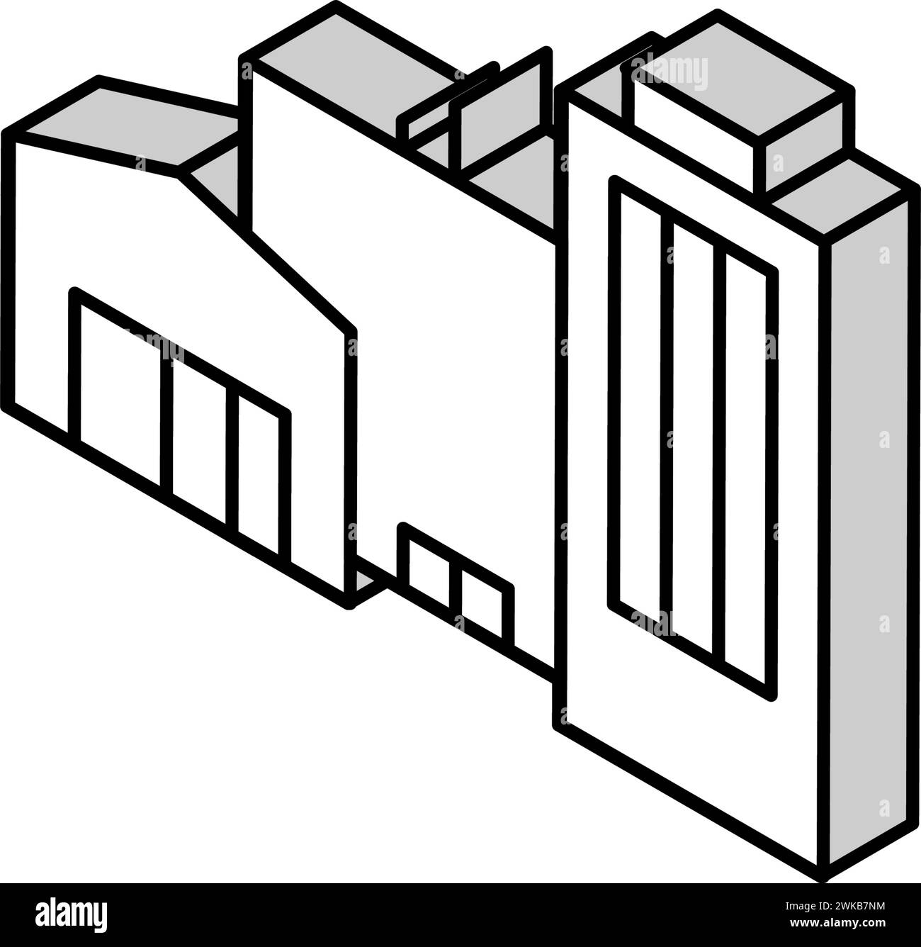 immagine vettoriale dell'icona isometrica dello studio cinematografico Illustrazione Vettoriale