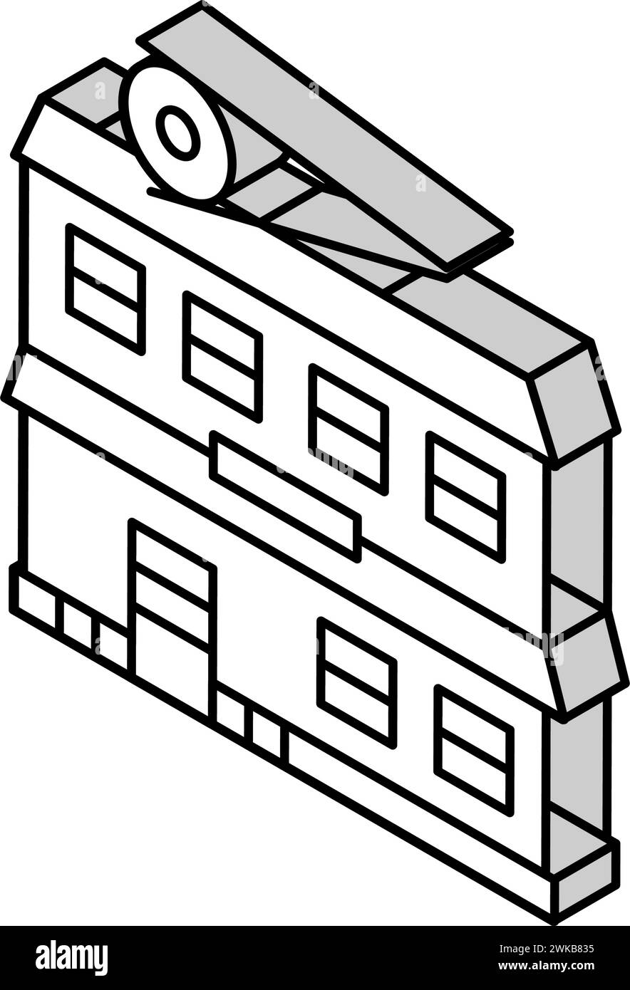 sushi ristorante isometrico icona vettore illustrazione Illustrazione Vettoriale