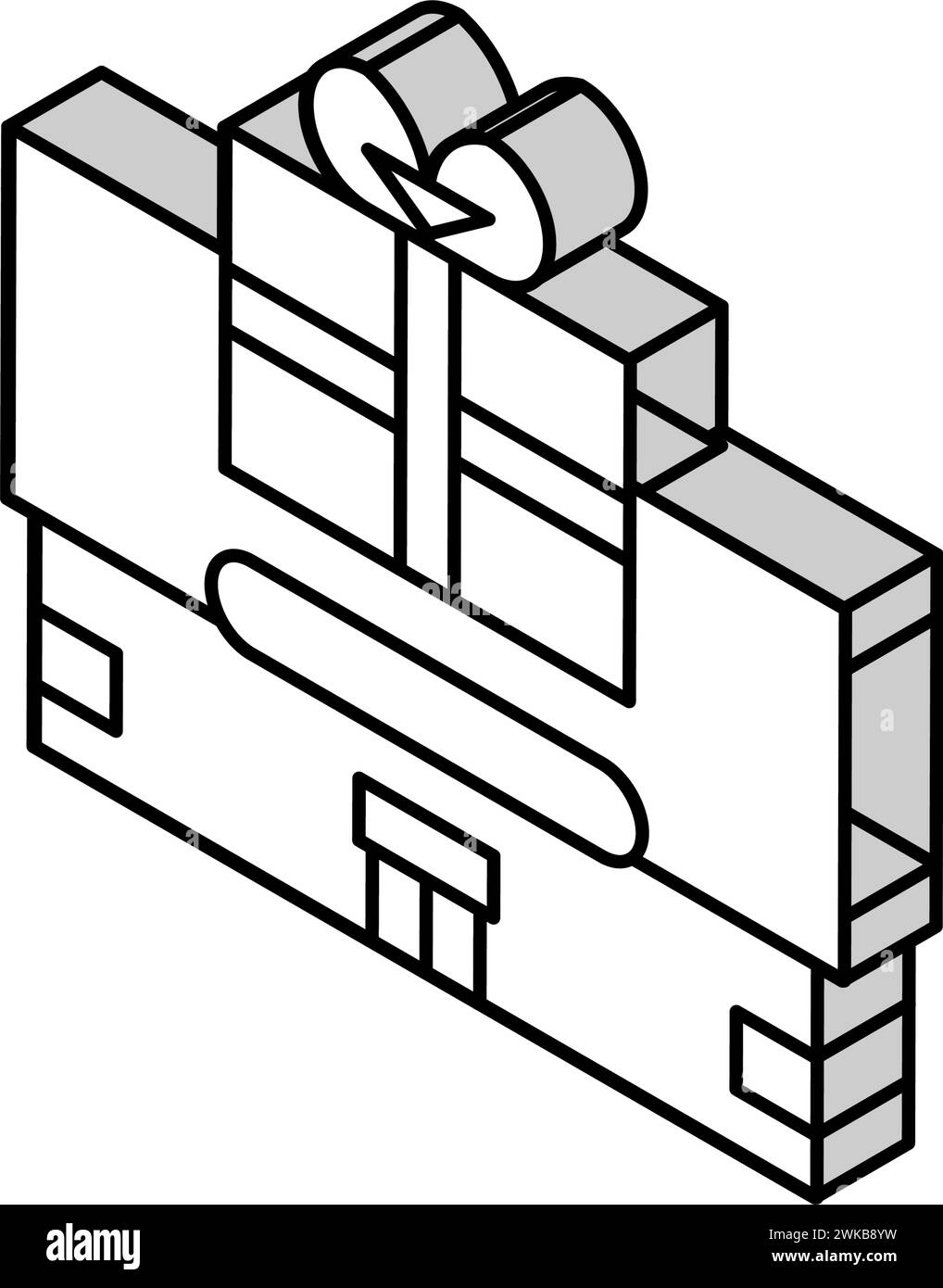 illustrazione vettoriale dell'icona isometrica del negozio di giocattoli Illustrazione Vettoriale