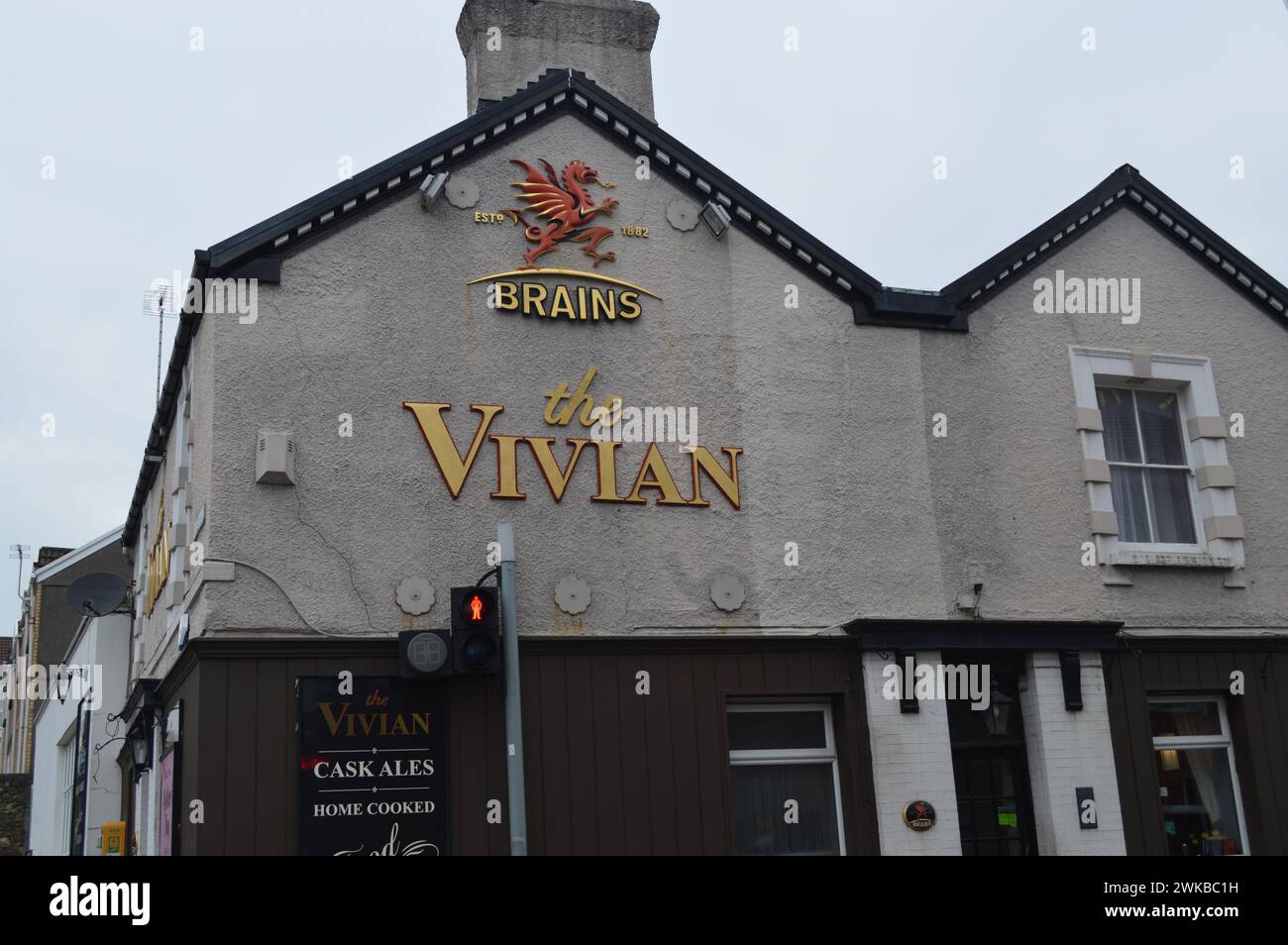 Brains Pub The Vivian a Sketty, Swansea, Galles, Regno Unito. 4 marzo 2023. Foto Stock