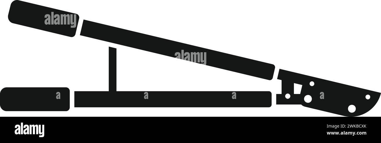 Icona del dispositivo di potatura vettore semplice. Rifinitura da giardino. Arto tagliente Illustrazione Vettoriale