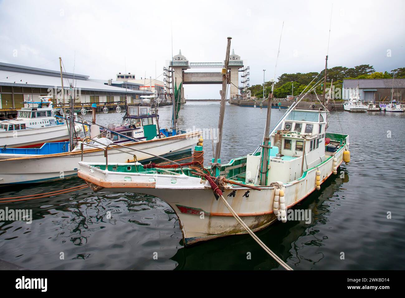 Porto di Numaza nella città di Numazu nella prefettura di Shizuoka, Giappone. Foto Stock