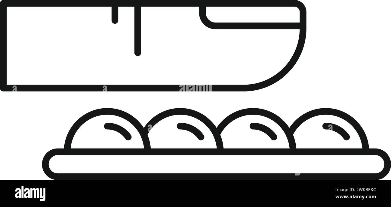 Toccare con un dito l'icona contorno del vettore. Giocattolo antistress. Fidget Wrap gioco per bambini Illustrazione Vettoriale