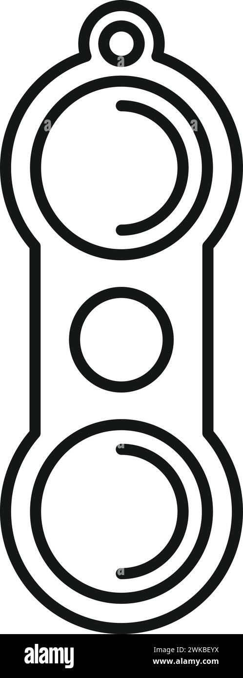 Vettore contorno icona di riproduzione con due dita. Fai un gioco da ragazzi. Giocattolo antistress per bambini Illustrazione Vettoriale