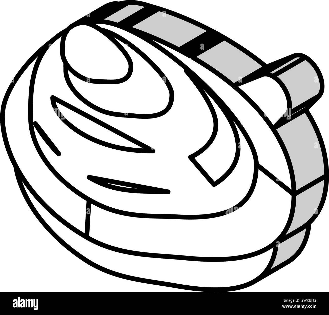 illustrazione vettoriale dell'icona a forma di velo morbido isometrica Illustrazione Vettoriale