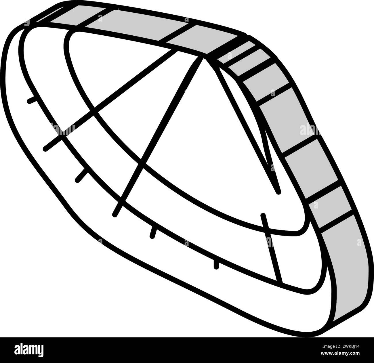 illustrazione vettoriale dell'icona clam isometrica donax Illustrazione Vettoriale
