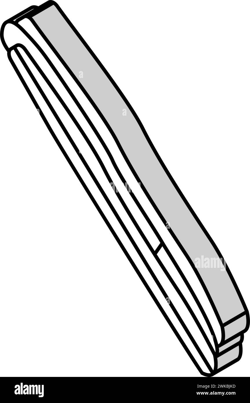 illustrazione vettoriale dell'icona isometrica della vongola atlantic jackknife Illustrazione Vettoriale