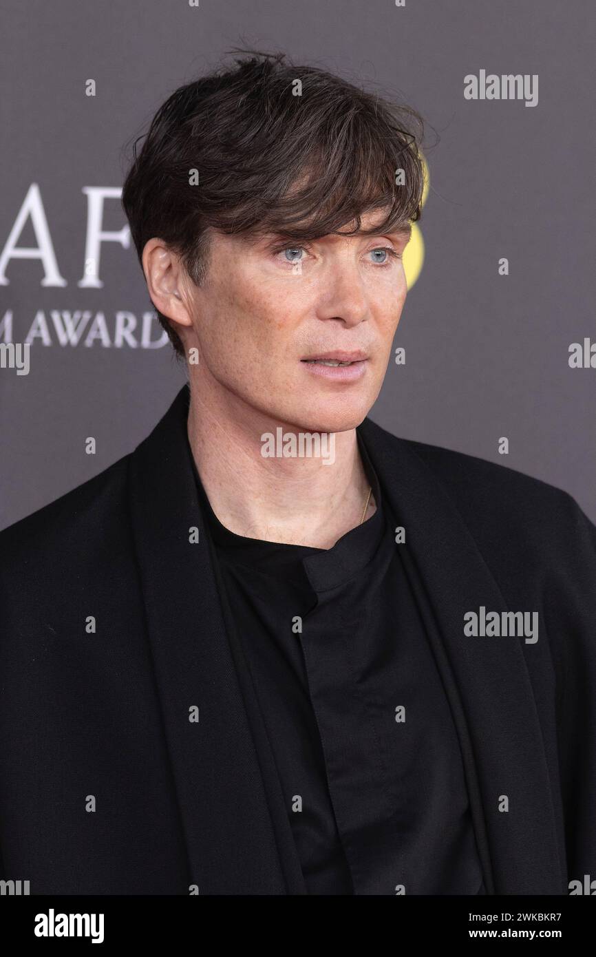 Londra, Regno Unito. 18 febbraio 2024. Cillian Murphy partecipa al 77°, EE BAFTA Film Awards, Arrivals, 2024 al Royal Festival Hall di Londra, Regno Unito. Credito: S.A.M./Alamy Live News Foto Stock