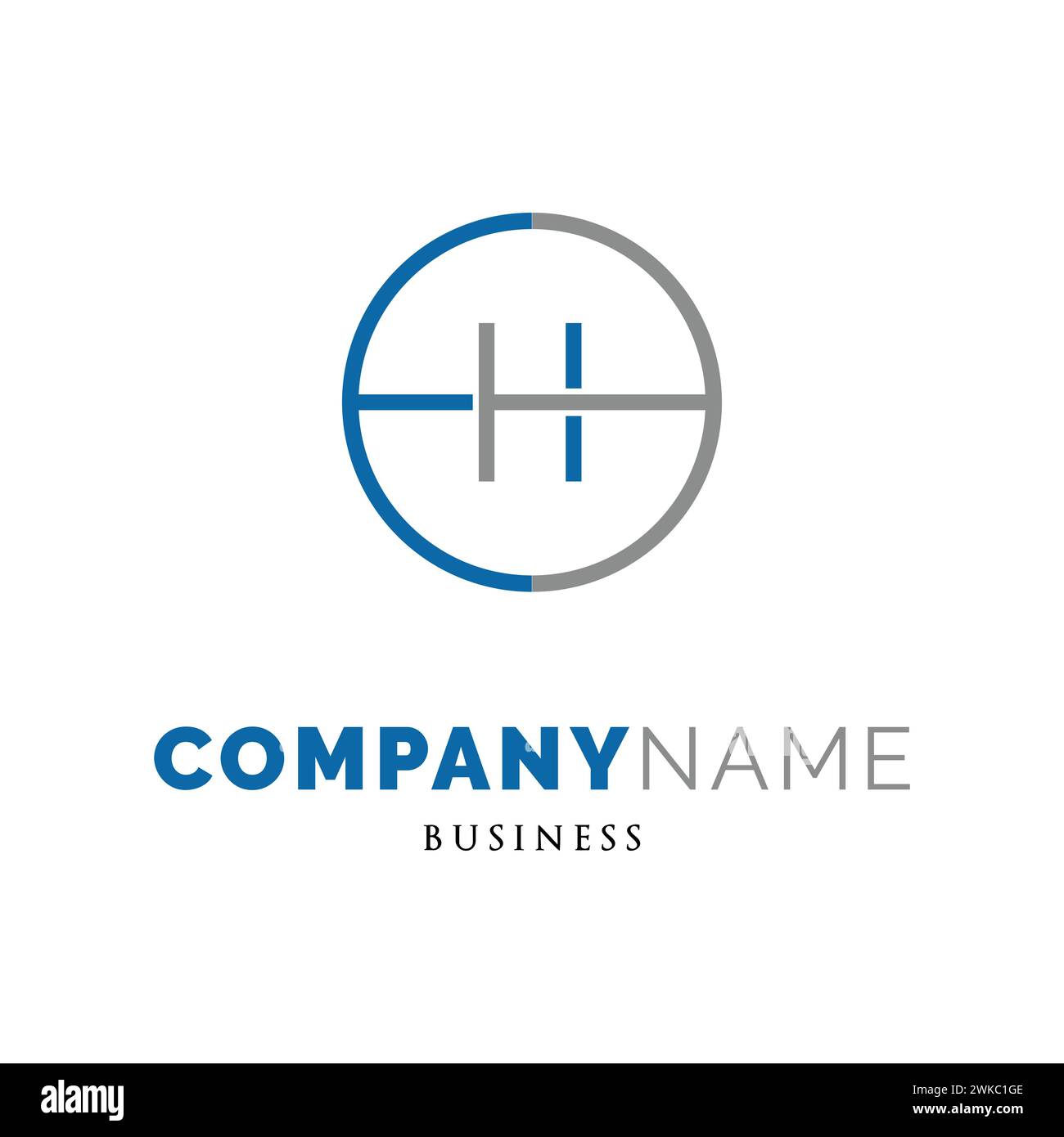 Lettera iniziale icona EH modello di disegno del logo Illustrazione Vettoriale