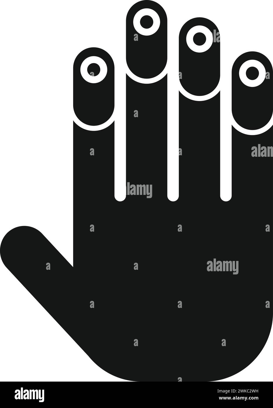 Icona Smart bio automatica vettore semplice. Tabellone facciale. Scansione Palm Illustrazione Vettoriale