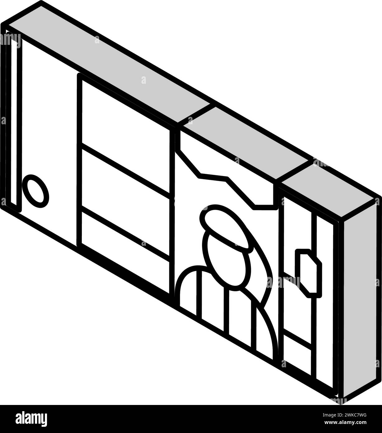 illustrazione vettoriale dell'icona isometrica omr rial omano Illustrazione Vettoriale