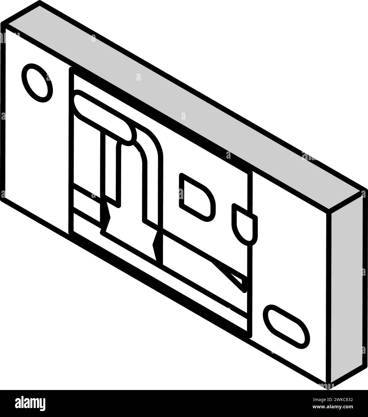 illustrazione vettoriale dell'icona isometrica del rublo Illustrazione Vettoriale