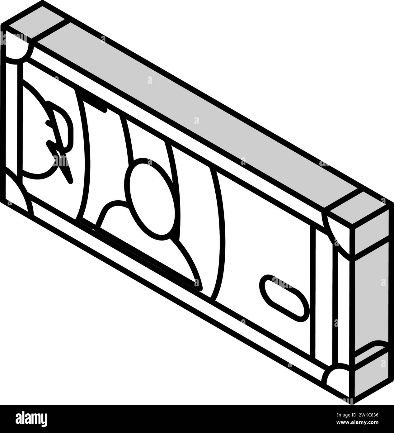 illustrazione vettoriale dell'icona isometrica rupee rs Illustrazione Vettoriale