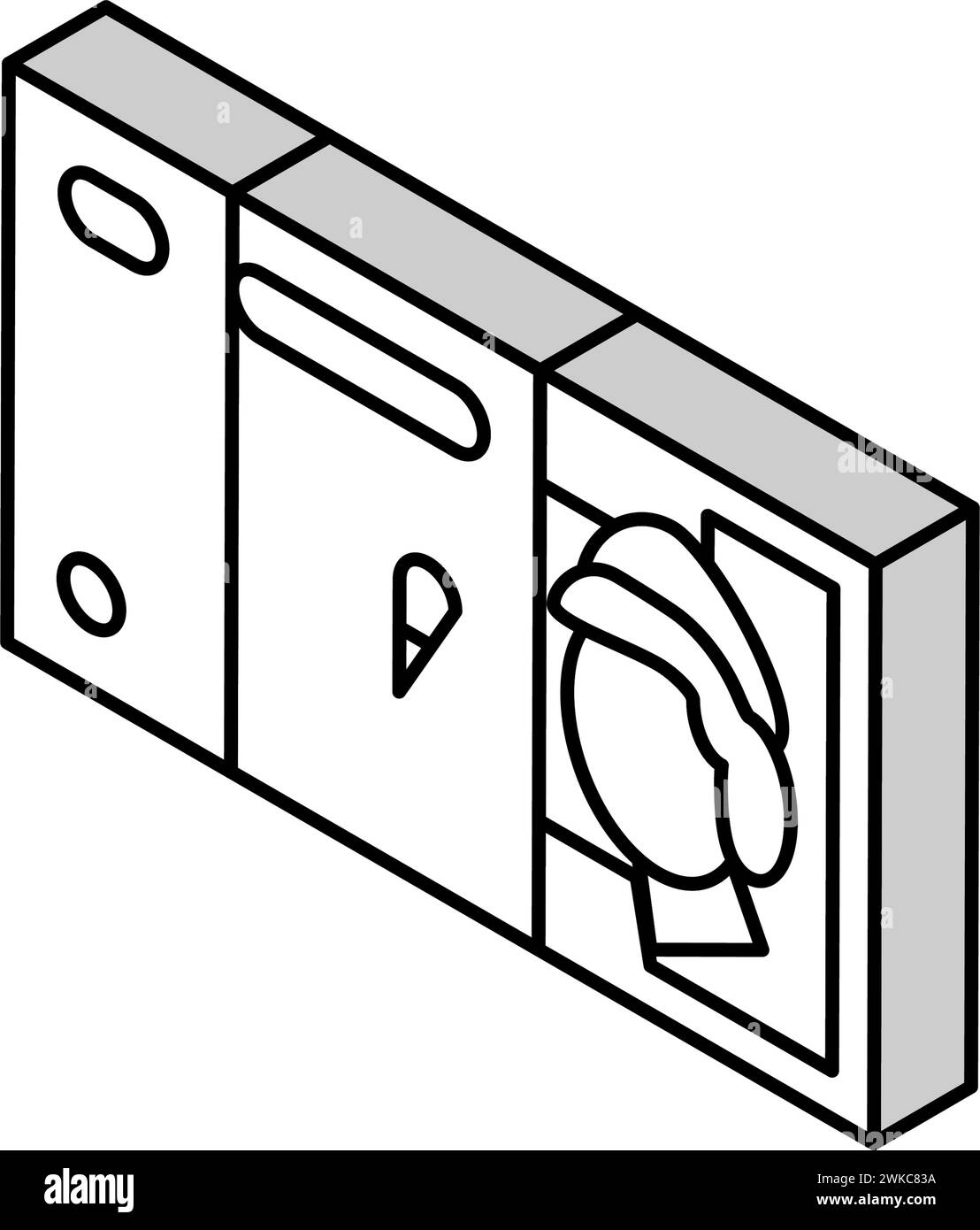 illustrazione vettoriale dell'icona isometrica sterlina inglese Illustrazione Vettoriale