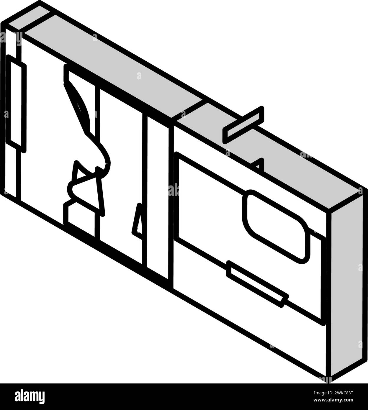 illustrazione vettoriale dell'icona isometrica di shekel ils Illustrazione Vettoriale