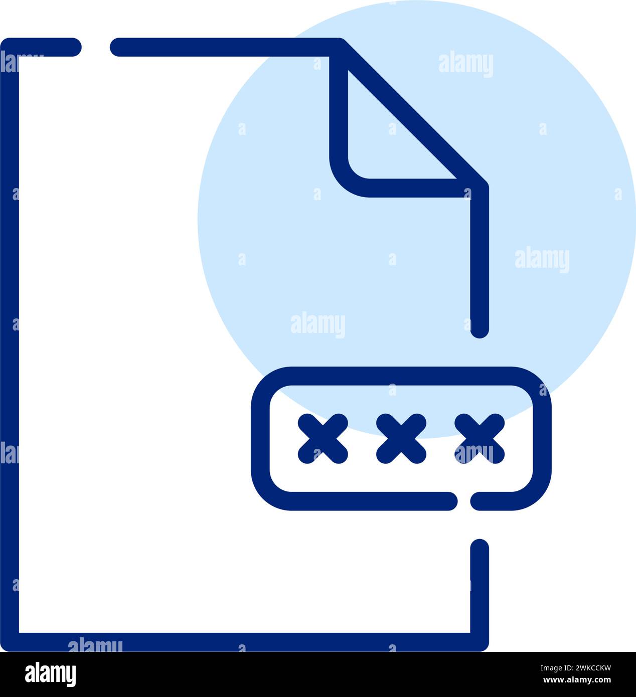 Dati protetti da password. File e finestra di dialogo. Pixel Perfect, traccia modificabile Illustrazione Vettoriale