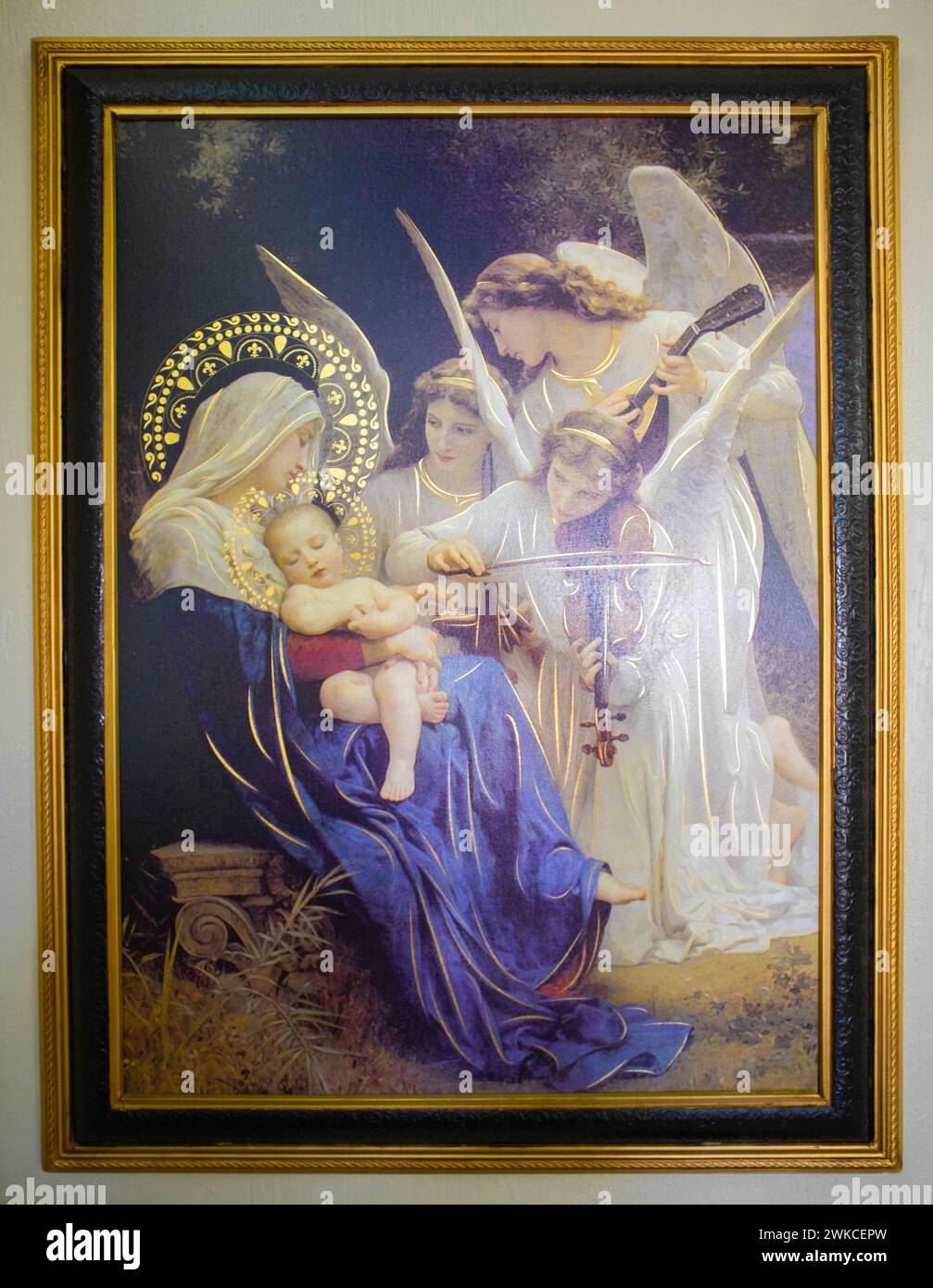 Pittura di un ambiente religioso. Foto Stock