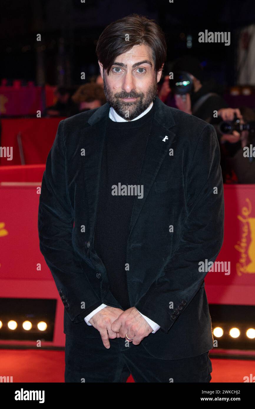 Berlino, Germania. 19 febbraio 2024. Jason Schwartzman partecipa alla premiere Yeohaengjaui pilyo (A Traveler's Need) durante il 74° Berlinale International Film Festival di Berlino al Grand Hyatt Hotel di Berlino, in Germania, il 19 febbraio 2024. Foto di Aurore Marechal/ABACAPRESS.COM credito: Abaca Press/Alamy Live News Foto Stock
