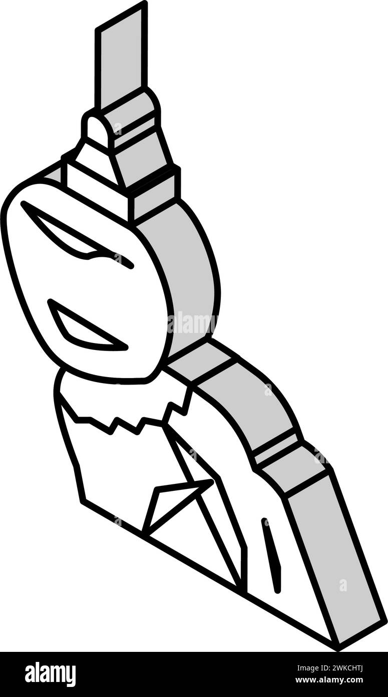 illustrazione vettoriale dell'icona isometrica golden rock Illustrazione Vettoriale