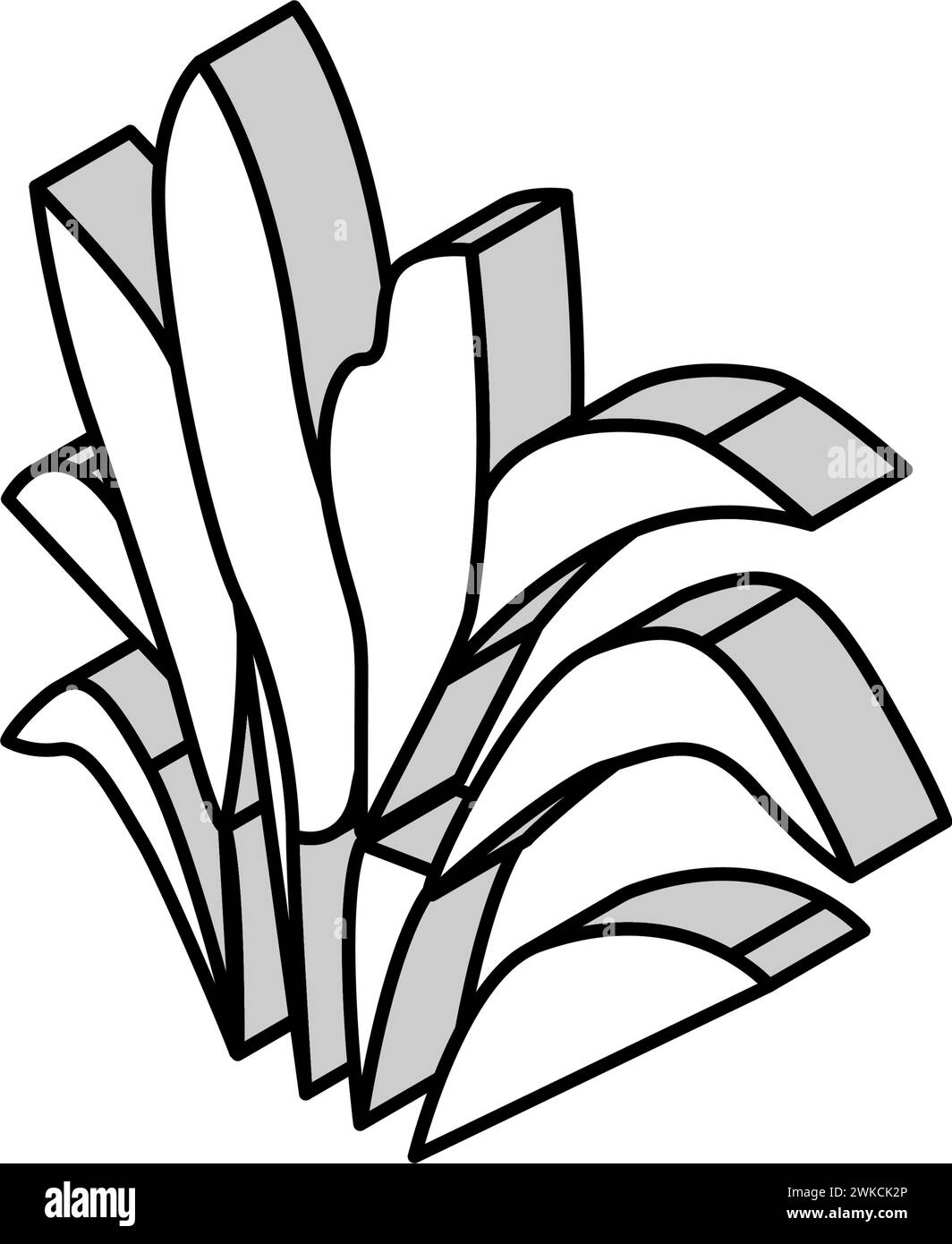 illustrazione vettoriale dell'icona isometrica della spada amazon Illustrazione Vettoriale