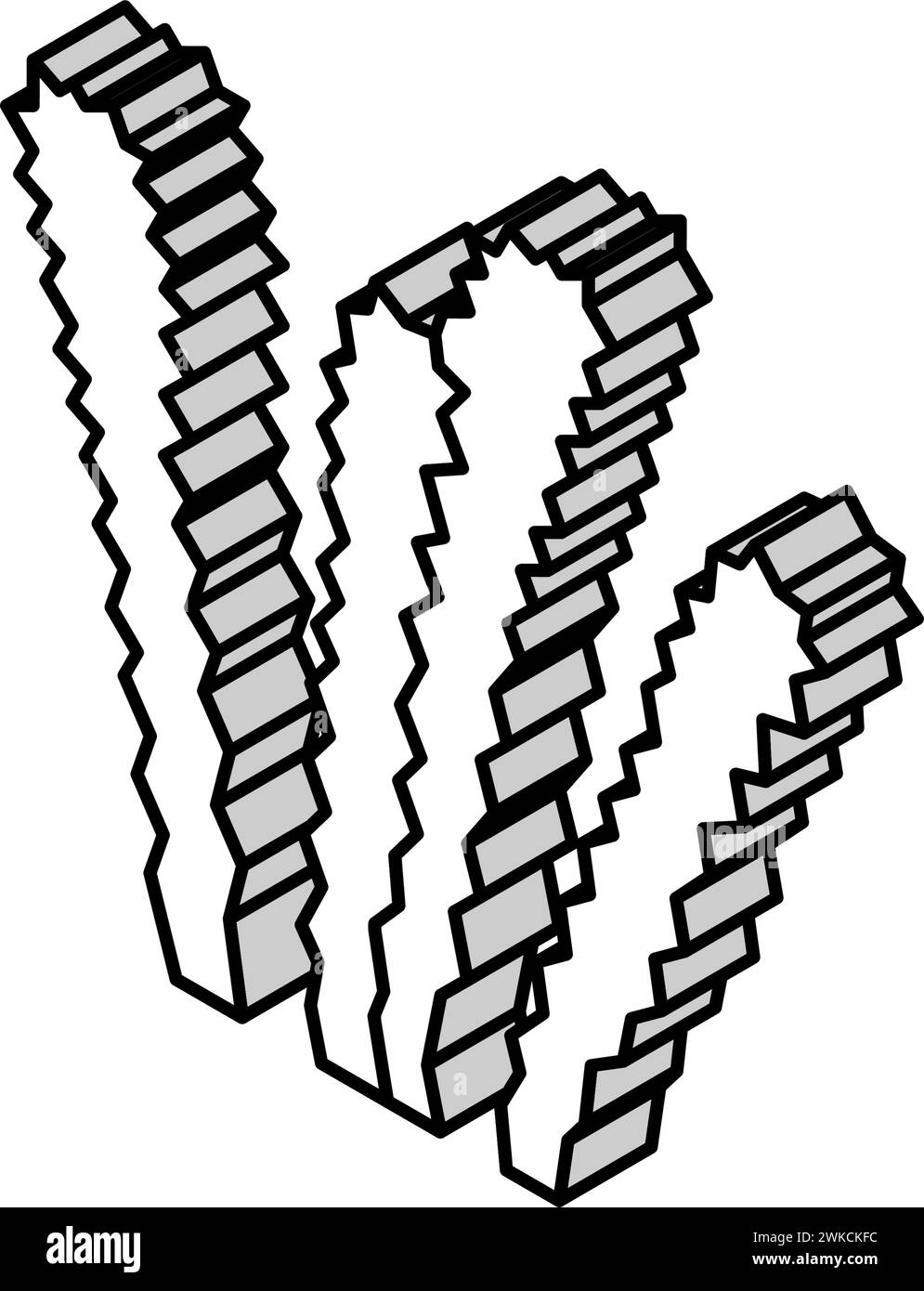 illustrazione vettoriale dell'icona isometrica di elodea densa Illustrazione Vettoriale