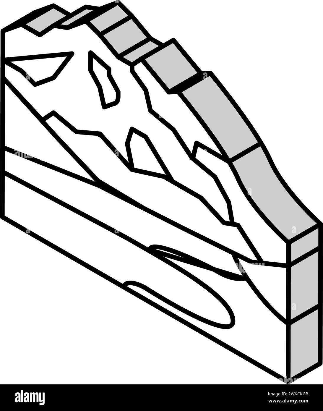 immagine vettoriale dell'icona isometrica di mckinley Illustrazione Vettoriale