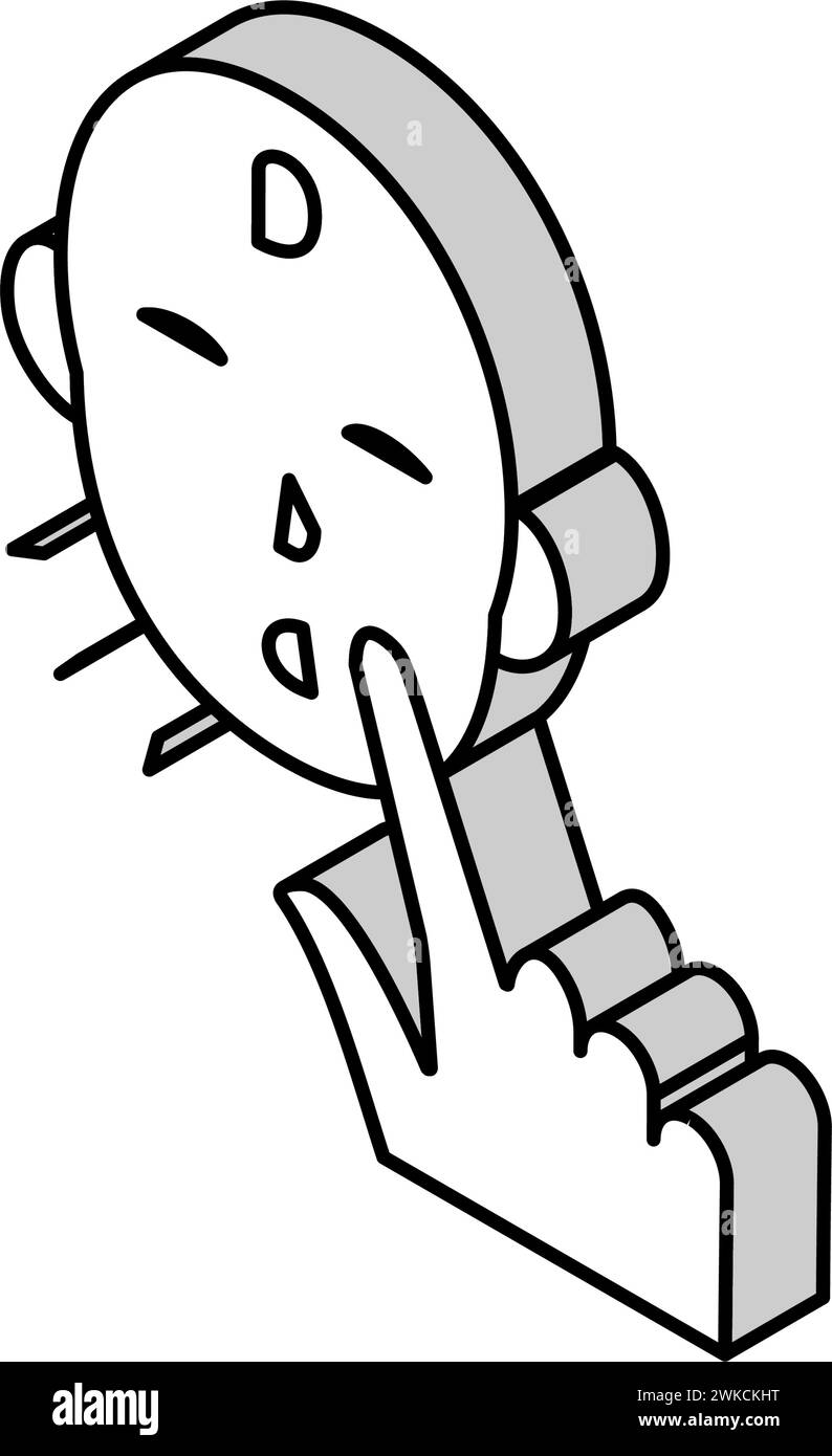 illustrazione vettoriale dell'icona isometrica del riflesso radicale Illustrazione Vettoriale