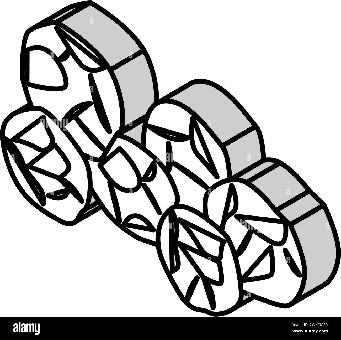 illustrazione vettoriale dell'icona isometrica del pepe grande Illustrazione Vettoriale