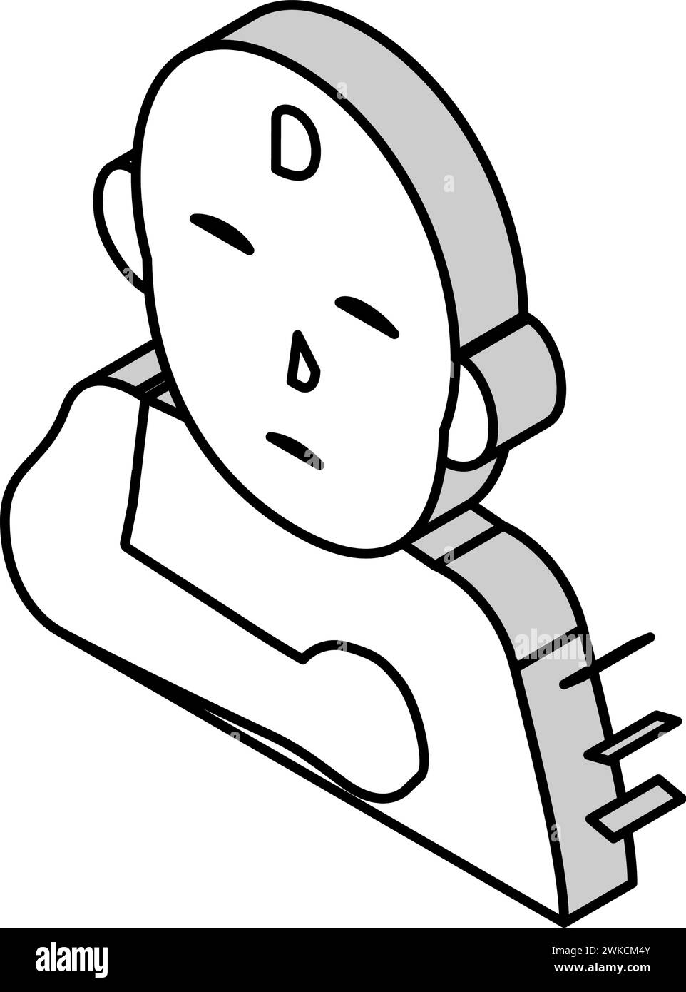 illustrazione vettoriale dell'icona scratch reflex isometrica Illustrazione Vettoriale