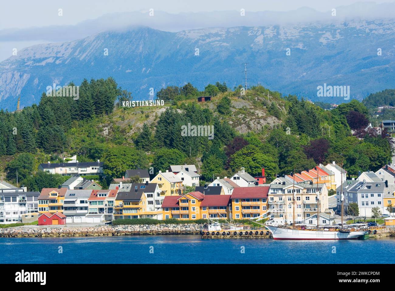 Vista generale di Nordlandet - un'isola di Kristiansund, Norvegia Foto Stock