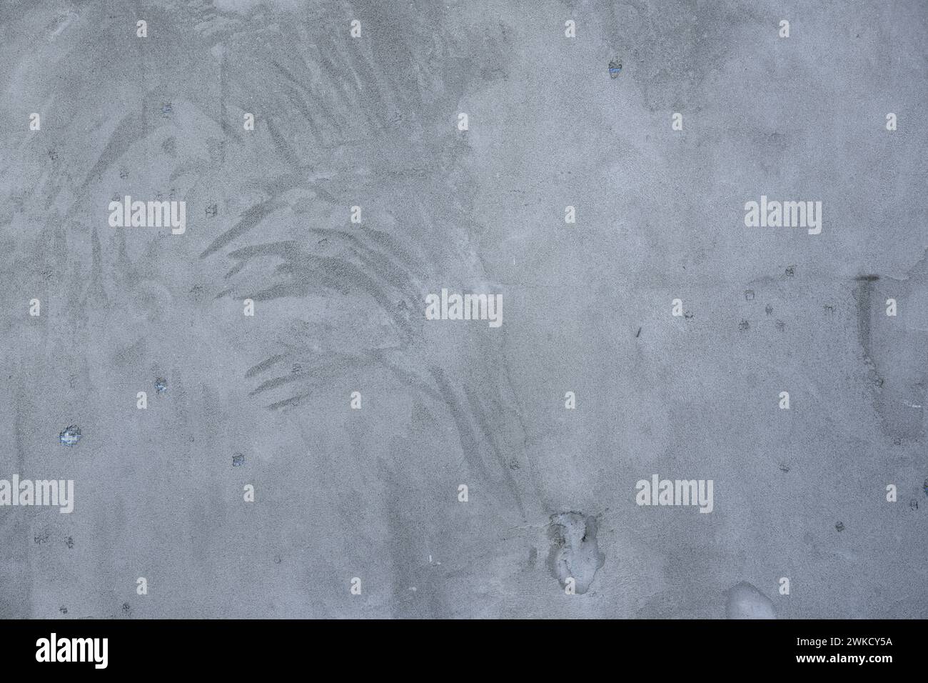 Struttura estremamente dettagliata della parete grigia in cemento con graffi come sfondo Foto Stock