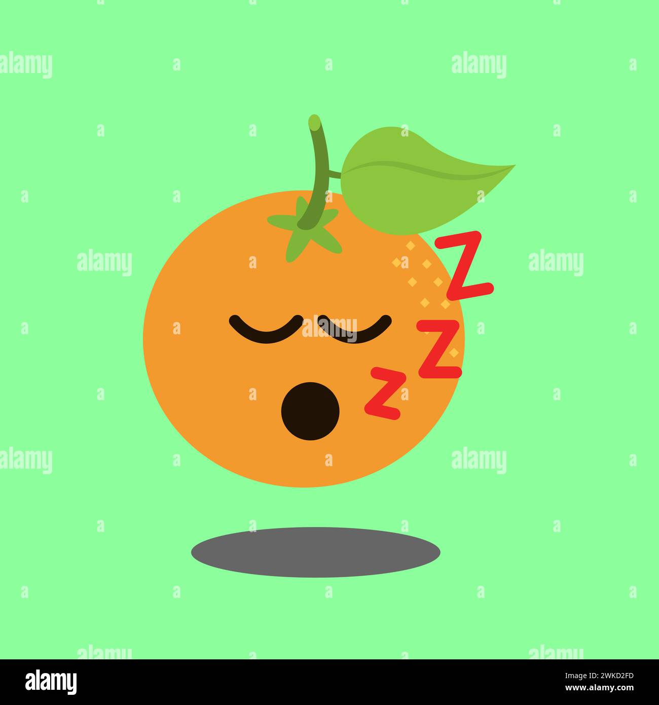 Simbolo grafico logo simbolo vettoriale icona kawaii mascotte doodle emoji frutti di arancia Illustrazione Vettoriale