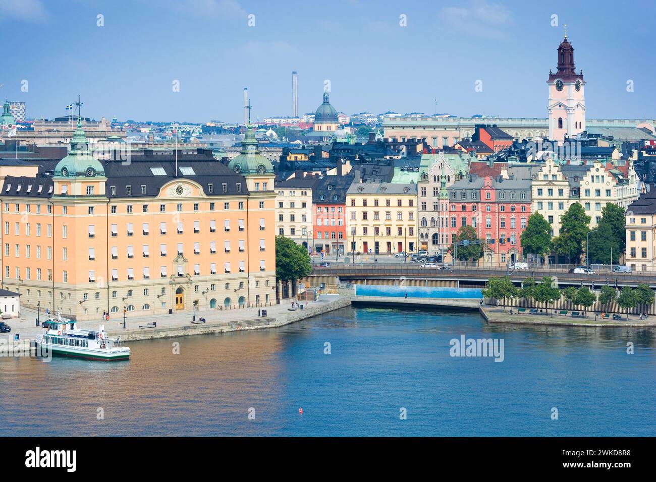 Vista panoramica di Gamla Stan a Stoccolma, Svezia Foto Stock